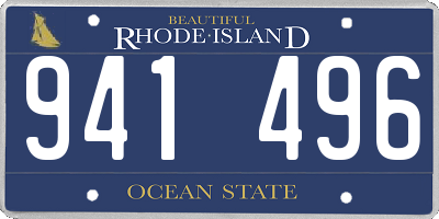 RI license plate 941496