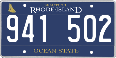 RI license plate 941502