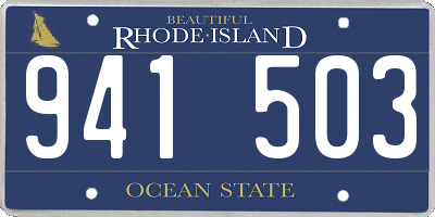 RI license plate 941503