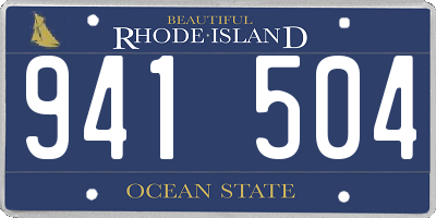 RI license plate 941504
