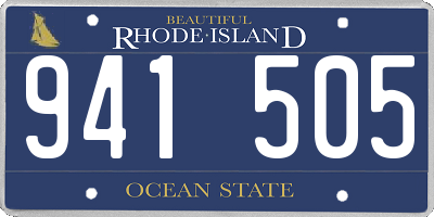 RI license plate 941505
