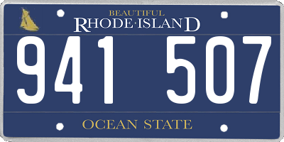 RI license plate 941507