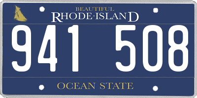 RI license plate 941508