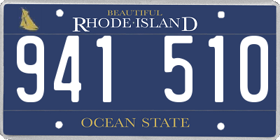 RI license plate 941510