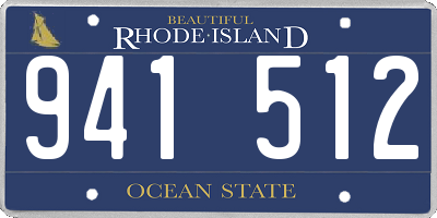 RI license plate 941512