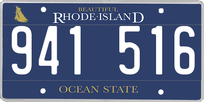 RI license plate 941516