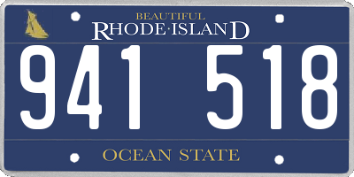 RI license plate 941518