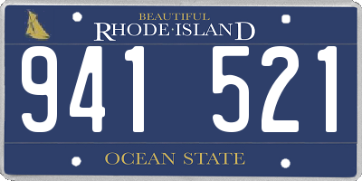 RI license plate 941521