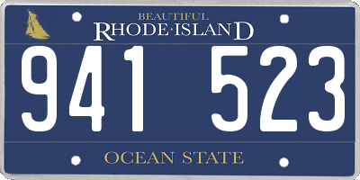 RI license plate 941523