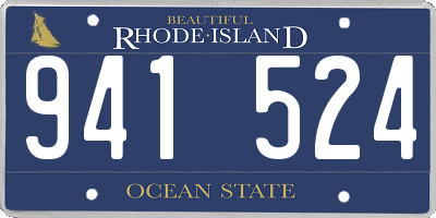 RI license plate 941524