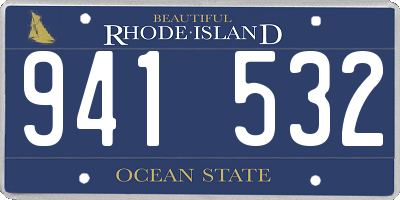 RI license plate 941532