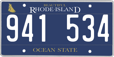 RI license plate 941534