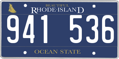 RI license plate 941536