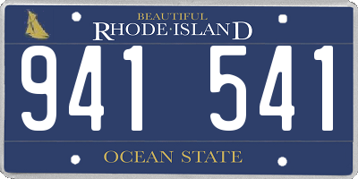 RI license plate 941541
