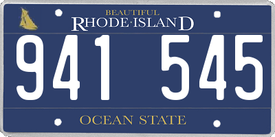 RI license plate 941545