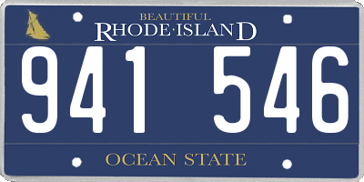 RI license plate 941546