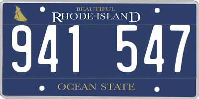 RI license plate 941547