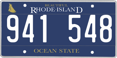 RI license plate 941548