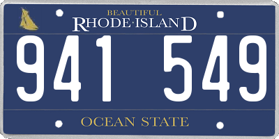 RI license plate 941549