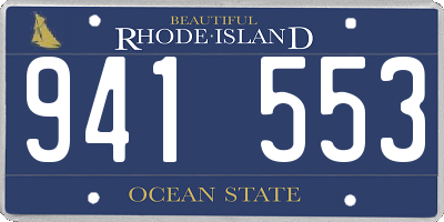 RI license plate 941553