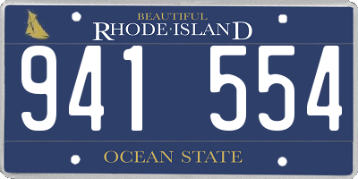 RI license plate 941554