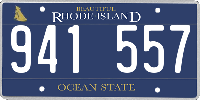 RI license plate 941557