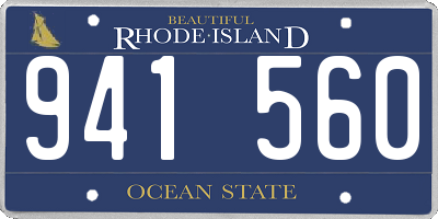 RI license plate 941560