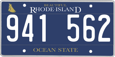 RI license plate 941562