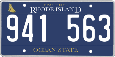 RI license plate 941563