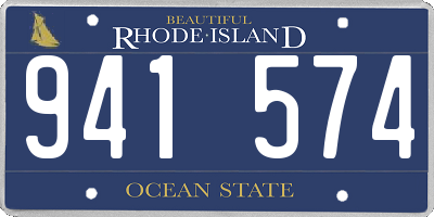 RI license plate 941574