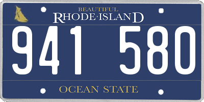 RI license plate 941580