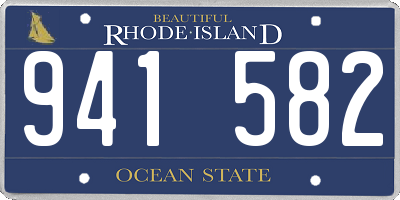 RI license plate 941582