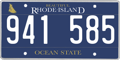 RI license plate 941585