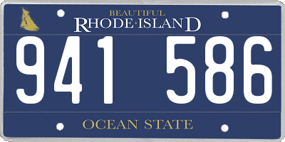 RI license plate 941586