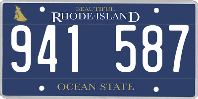 RI license plate 941587