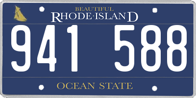 RI license plate 941588