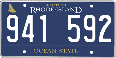 RI license plate 941592