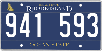 RI license plate 941593