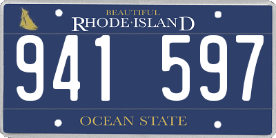 RI license plate 941597