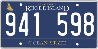 RI license plate 941598