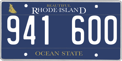 RI license plate 941600