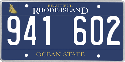 RI license plate 941602