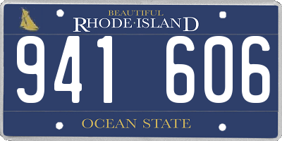 RI license plate 941606