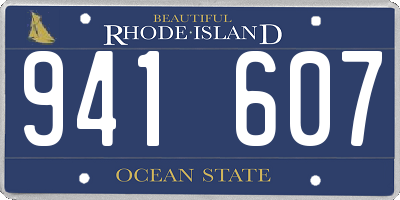 RI license plate 941607