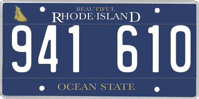 RI license plate 941610
