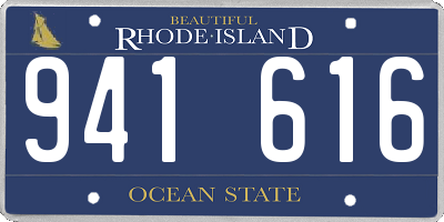 RI license plate 941616