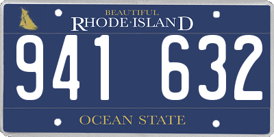 RI license plate 941632