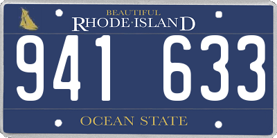 RI license plate 941633