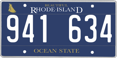 RI license plate 941634