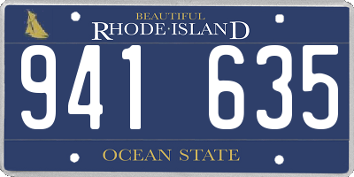 RI license plate 941635